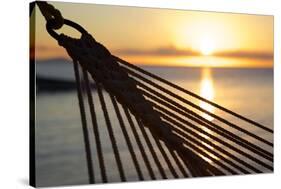 Hammock and Beach at Sunset-Frank Fell-Stretched Canvas