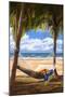 Hammock and Palms-Lantern Press-Mounted Art Print