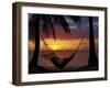 Hammock and Sunset, Plantation Island Resort, Malolo Lailai Island, Mamanuca Islands, Fiji-David Wall-Framed Premium Photographic Print