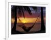 Hammock and Sunset, Plantation Island Resort, Malolo Lailai Island, Mamanuca Islands, Fiji-David Wall-Framed Photographic Print