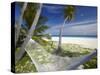 Hammock and Tropical Beach, Maldives, Indian Ocean, Asia-Sakis Papadopoulos-Stretched Canvas