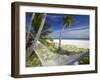 Hammock and Tropical Beach, Maldives, Indian Ocean, Asia-Sakis Papadopoulos-Framed Photographic Print