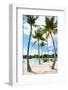 Hammock between Palm Trees at Beach on Bora Bora-BlueOrange Studio-Framed Photographic Print