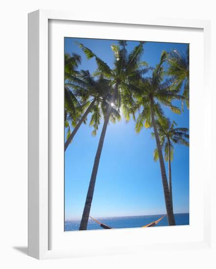 Hammock Between Palm Trees on Beach, Bali, Indonesia, Southeast Asia, Asia-Sakis Papadopoulos-Framed Photographic Print