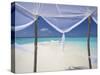 Hammock Hanging in Shallow Clear Water, the Maldives, Indian Ocean, Asia-Sakis Papadopoulos-Stretched Canvas