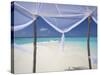 Hammock Hanging in Shallow Clear Water, the Maldives, Indian Ocean, Asia-Sakis Papadopoulos-Stretched Canvas