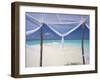 Hammock Hanging in Shallow Clear Water, the Maldives, Indian Ocean, Asia-Sakis Papadopoulos-Framed Photographic Print