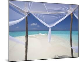 Hammock Hanging in Shallow Clear Water, the Maldives, Indian Ocean, Asia-Sakis Papadopoulos-Mounted Photographic Print