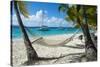 Hammock hanging on famous White Bay, Jost Van Dyke, British Virgin Islands, West Indies, Caribbean,-Michael Runkel-Stretched Canvas