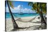 Hammock hanging on famous White Bay, Jost Van Dyke, British Virgin Islands, West Indies, Caribbean,-Michael Runkel-Stretched Canvas