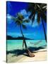 Hammock Hanging Seaside-Randy Faris-Stretched Canvas