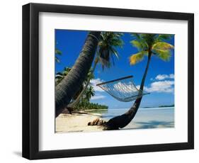 Hammock Hanging Seaside-Randy Faris-Framed Photographic Print