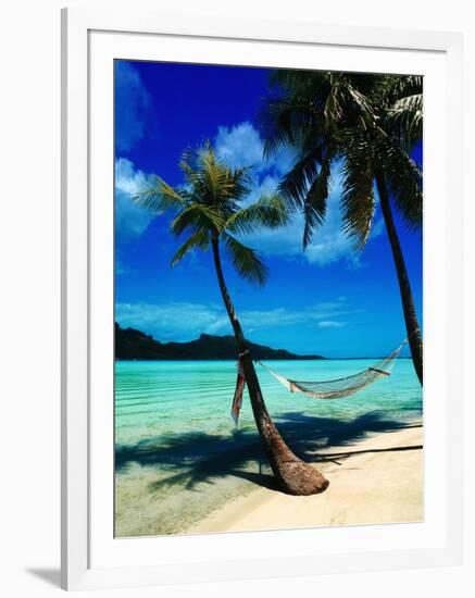 Hammock Hanging Seaside-Randy Faris-Framed Photographic Print