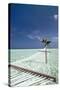 Hammock in Tropical Lagoon, Maldives, Indian Ocean, Asia-Sakis Papadopoulos-Stretched Canvas