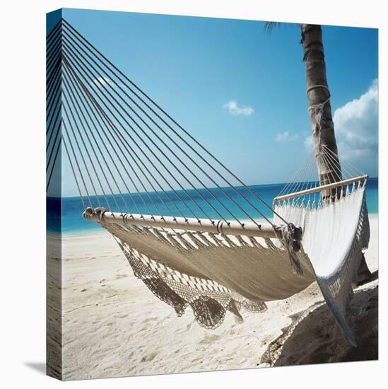 Hammock on a Beach-null-Stretched Canvas