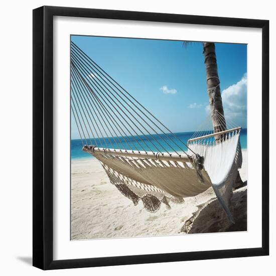 Hammock on a Beach-null-Framed Photographic Print