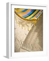 Hammock on Beach, Caye Caulker, Belize-Russell Young-Framed Photographic Print