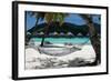 Hammock on Bora Bora Beach-Woolfy-Framed Photographic Print