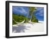 Hammock on Empty Tropical Beach, Maldives, Indian Ocean, Asia-Sakis Papadopoulos-Framed Photographic Print