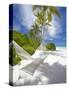 Hammock on Empty Tropical Beach, Maldives, Indian Ocean, Asia-null-Stretched Canvas