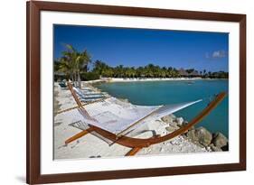 Hammock On Iguana Beach, Aruba-George Oze-Framed Photographic Print