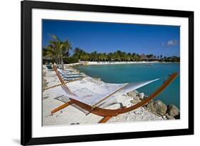 Hammock On Iguana Beach, Aruba-George Oze-Framed Photographic Print