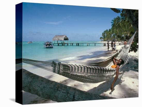 Hammock on the Beach, Tobago, West Indies, Caribbean, Central America-Adam Woolfitt-Stretched Canvas