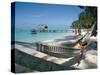 Hammock on the Beach, Tobago, West Indies, Caribbean, Central America-Adam Woolfitt-Stretched Canvas