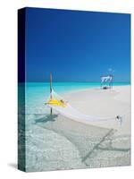 Hammock on Tropical Beach, Maldives, Indian Ocean, Asia-Sakis Papadopoulos-Stretched Canvas