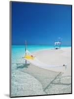 Hammock on Tropical Beach, Maldives, Indian Ocean, Asia-Sakis Papadopoulos-Mounted Photographic Print