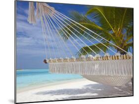 Hammock on Tropical Beach, Maldives, Indian Ocean, Asia-Sakis Papadopoulos-Mounted Photographic Print