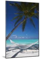 Hammock on Tropical Beach, Maldives, Indian Ocean, Asia-Sakis Papadopoulos-Mounted Photographic Print