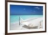 Hammock on Tropical Beach, Maldives, Indian Ocean, Asia-Sakis Papadopoulos-Framed Photographic Print