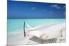 Hammock on Tropical Beach, Maldives, Indian Ocean, Asia-Sakis Papadopoulos-Mounted Photographic Print