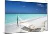 Hammock on Tropical Beach, Maldives, Indian Ocean, Asia-Sakis Papadopoulos-Mounted Photographic Print