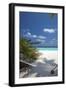 Hammock on Tropical Beach, Maldives, Indian Ocean, Asia-Sakis Papadopoulos-Framed Photographic Print