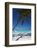 Hammock on Tropical Beach, Maldives, Indian Ocean, Asia-Sakis Papadopoulos-Framed Photographic Print