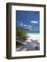 Hammock on Tropical Beach, Maldives, Indian Ocean, Asia-Sakis Papadopoulos-Framed Photographic Print