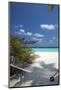 Hammock on Tropical Beach, Maldives, Indian Ocean, Asia-Sakis Papadopoulos-Mounted Photographic Print