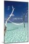 Hammock over the waters of a tropical lagoon, The Maldives, Indian Ocean, Asia-Sakis Papadopoulos-Mounted Photographic Print