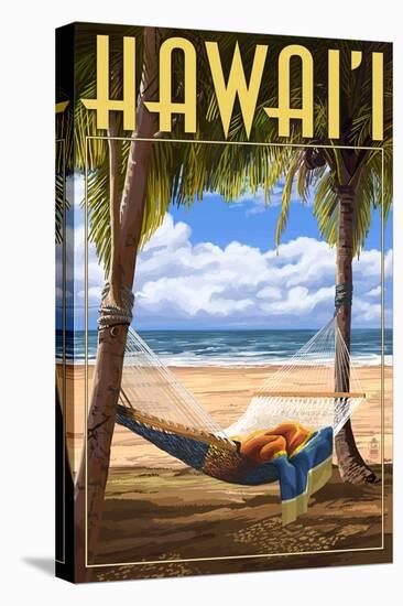 Hammock Scene - Hawaii-Lantern Press-Stretched Canvas