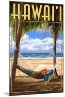 Hammock Scene - Hawaii-Lantern Press-Mounted Art Print