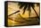 Hammock Silhouette with Palm Trees on a Beautiful Beach at Sunset-Martin Valigursky-Framed Stretched Canvas
