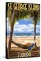 Hammock - St. George Island, Florida-Lantern Press-Stretched Canvas