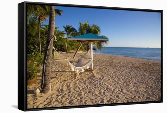 Hammock, Turner's Beach, St. Mary, Antigua, Leeward Islands-Frank Fell-Framed Stretched Canvas