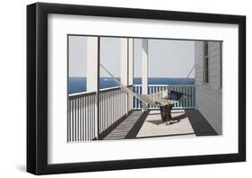 Hammock with Beach Towel-Zhen-Huan Lu-Framed Giclee Print