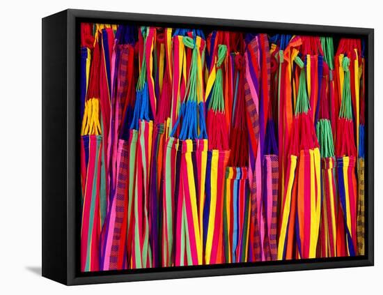 Hammocks Displayed for Sale at Market, Barranquilla, Colombia-Krzysztof Dydynski-Framed Stretched Canvas