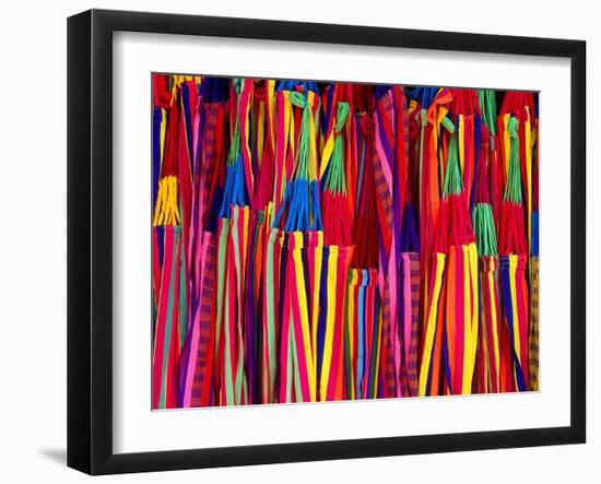 Hammocks Displayed for Sale at Market, Barranquilla, Colombia-Krzysztof Dydynski-Framed Photographic Print