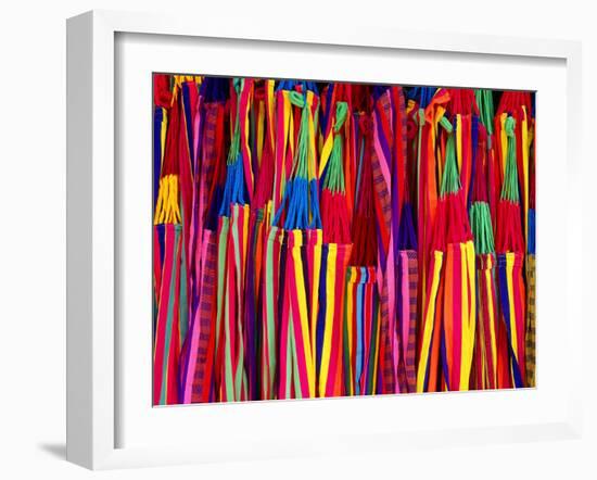 Hammocks Displayed for Sale at Market, Barranquilla, Colombia-Krzysztof Dydynski-Framed Photographic Print