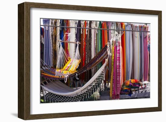 Hammocks for sale, Otovalo craft market, Otovalo, Ecuador, South America-Peter Groenendijk-Framed Photographic Print